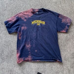 Vintage Michigan UofM Tie-Dye Navy Tshirt